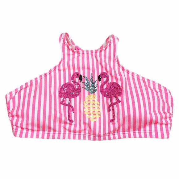 Coco Rave Pink Flamingo bikini top size XL 38D - Picture 2 of 5